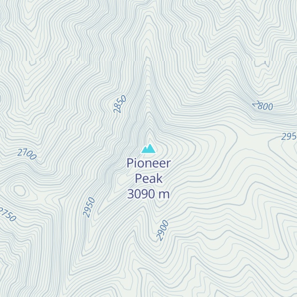 Map of Pioneer Peak
