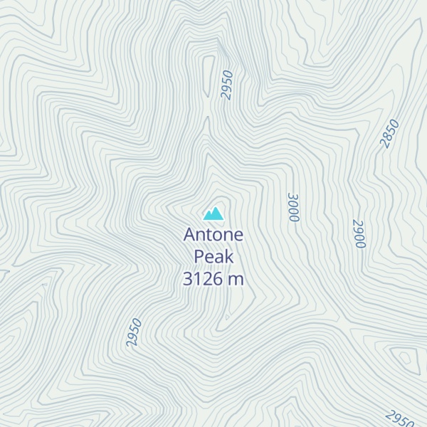 Map of Antone Peak