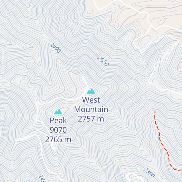 Map of West Mountain