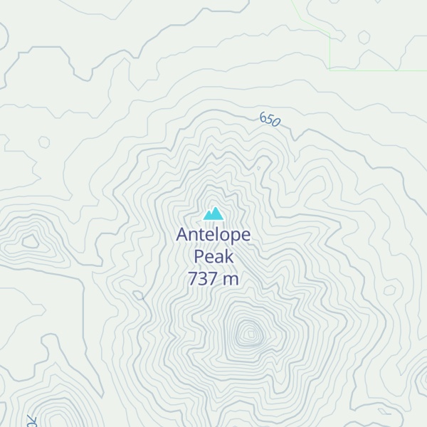 Map of Antelope Peak