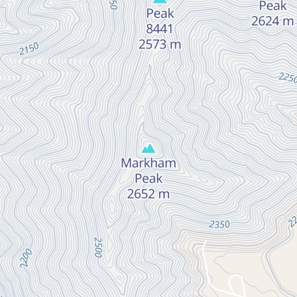 Map of Markham Peak
