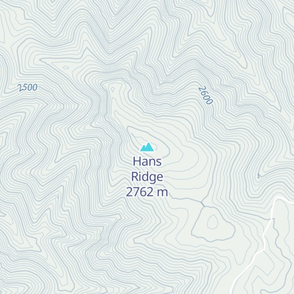 Map of Hans Ridge