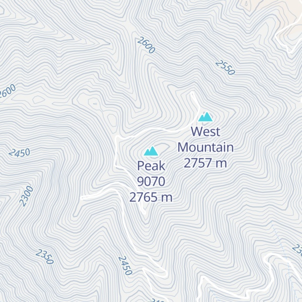 Map of Peak 9070
