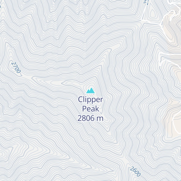 Map of Clipper Peak