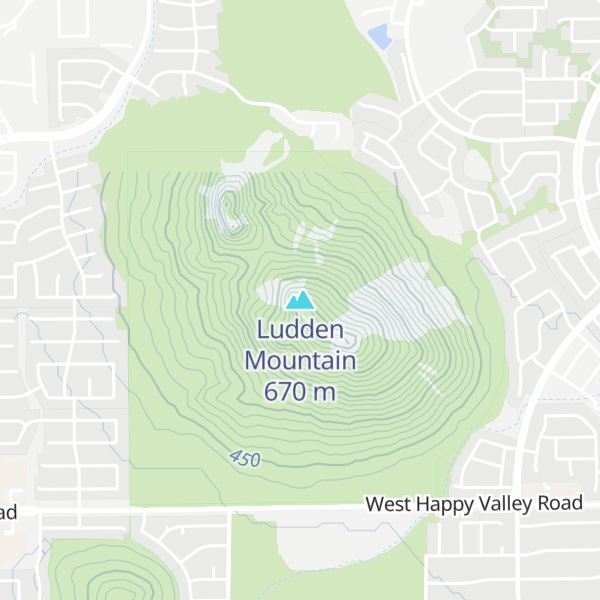 Map of Ludden Mountain