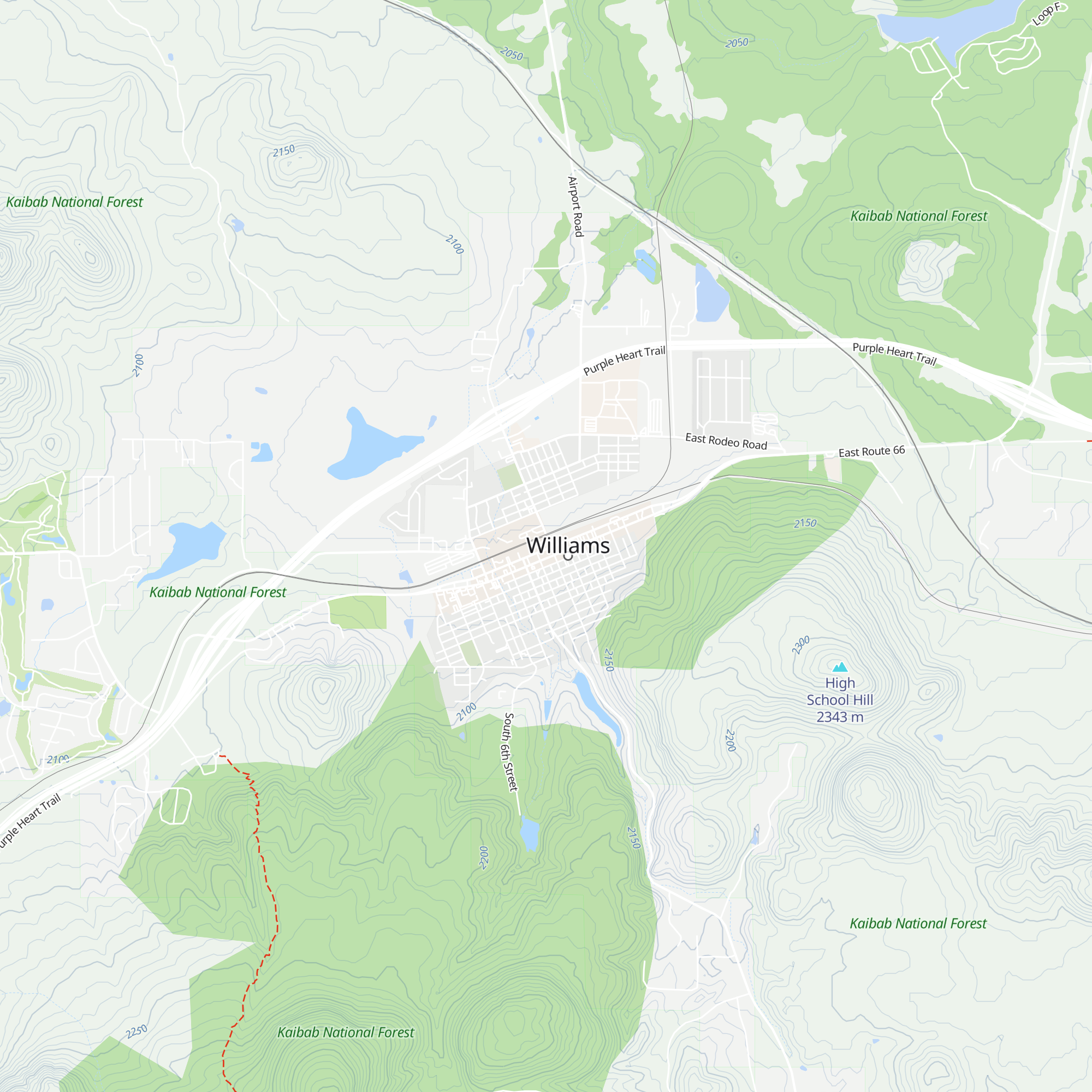 Williams Visitor Center map