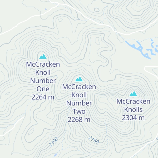 Map of McCracken Knoll Number Two