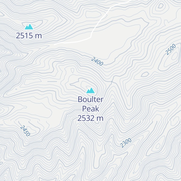 Map of Boulter Peak