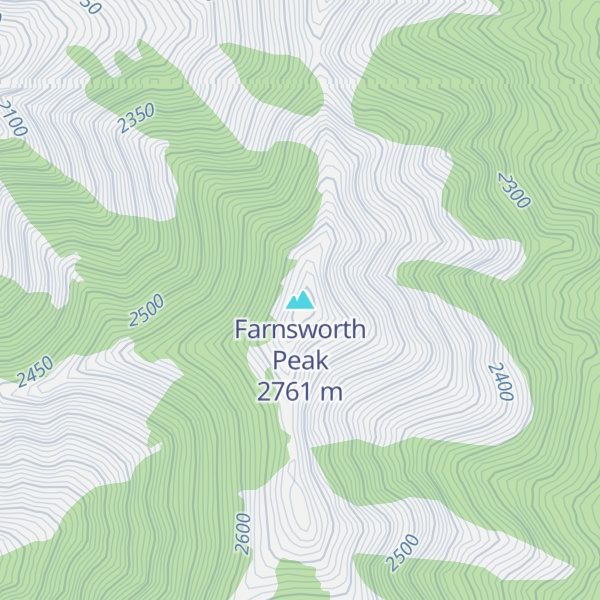 Map of Farnsworth Peak
