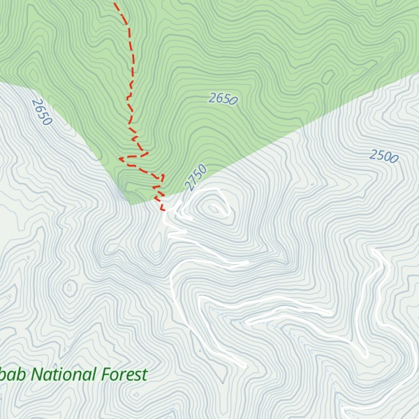 Map of Bill Williams Mountain