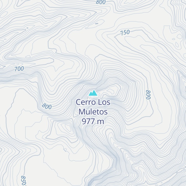 Map of Cerro Los Muletos