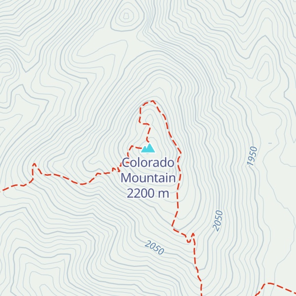 Map of Colorado Mountain