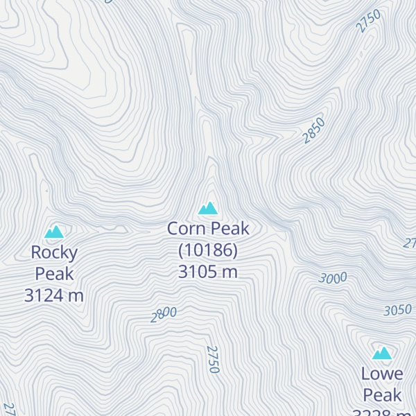 Map of Corn Peak (10186)