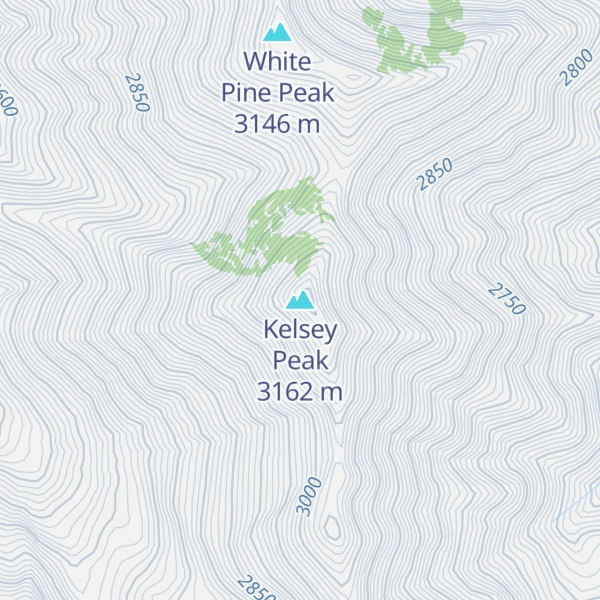 Map of Kelsey Peak