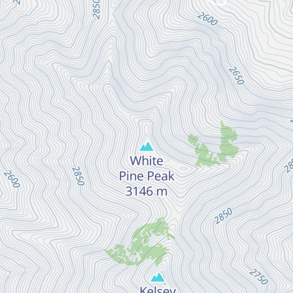 Map of White Pine Peak