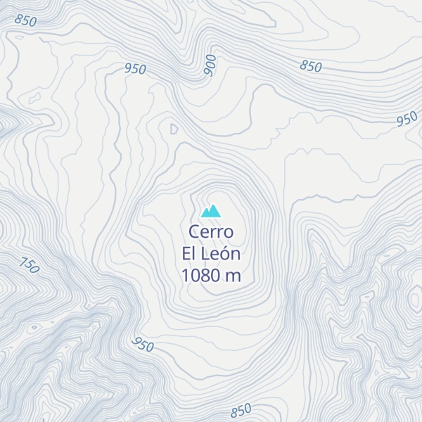 Map of Cerro El León