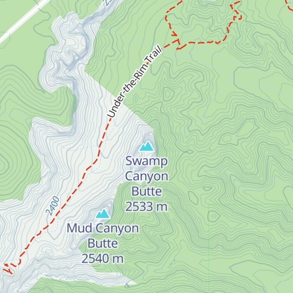 Map of Swamp Canyon Butte