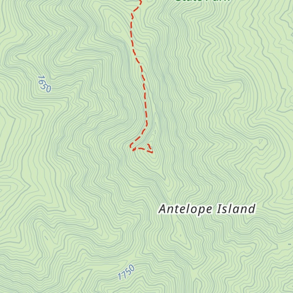 Map of Frary Peak