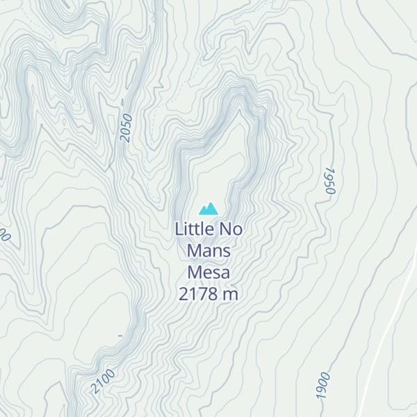 Map of Little No Mans Mesa
