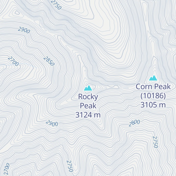 Map of Rocky Peak
