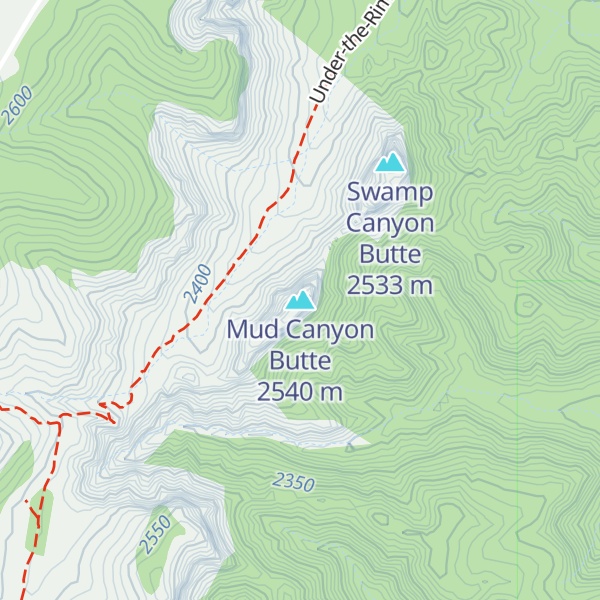 Map of Mud Canyon Butte