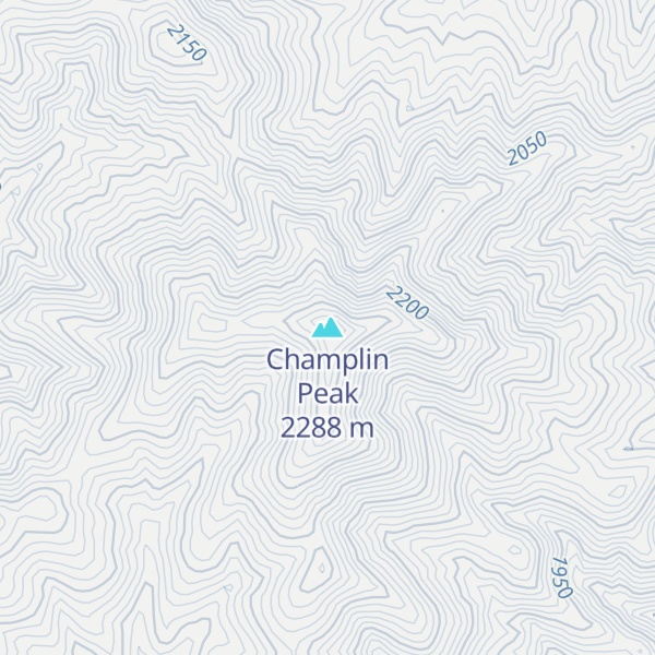 Map of Champlin Peak