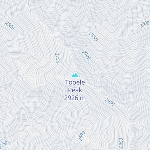 Map of Tooele Peak