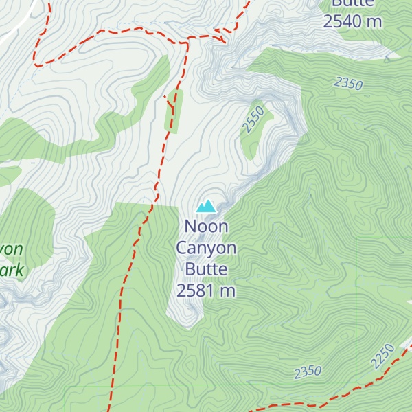 Map of Noon Canyon Butte