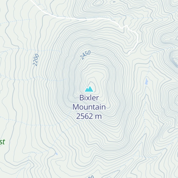 Map of Bixler Mountain
