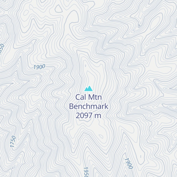 Map of Cal Mtn Benchmark