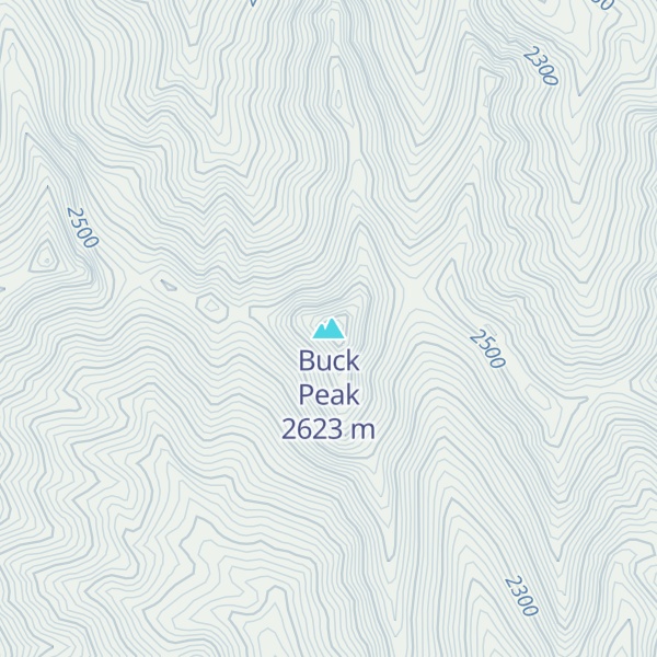 Map of Buck Peak