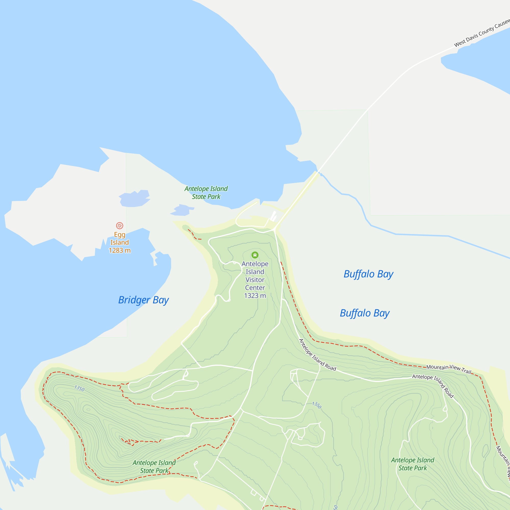Antelope Island Visitor Center map
