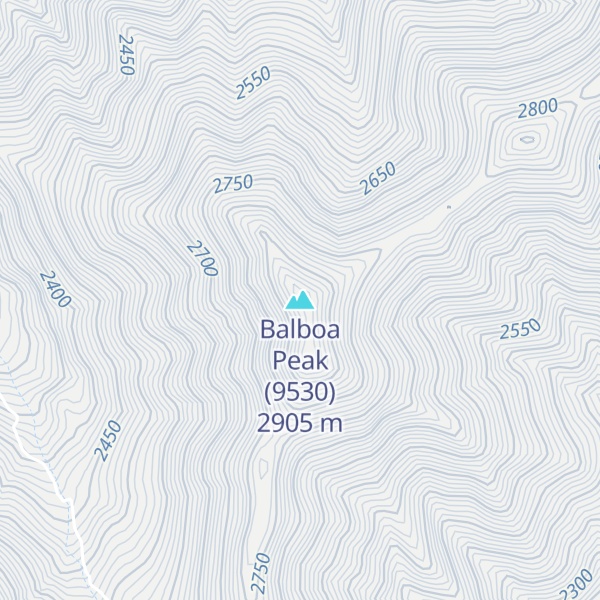 Map of Balboa Peak (9530)