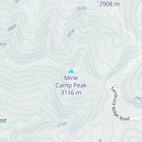 Map of Mine Camp Peak
