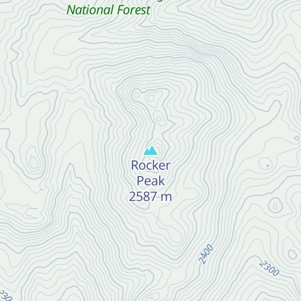 Map of Rocker Peak
