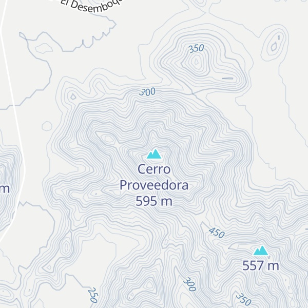 Map of Cerro Proveedora