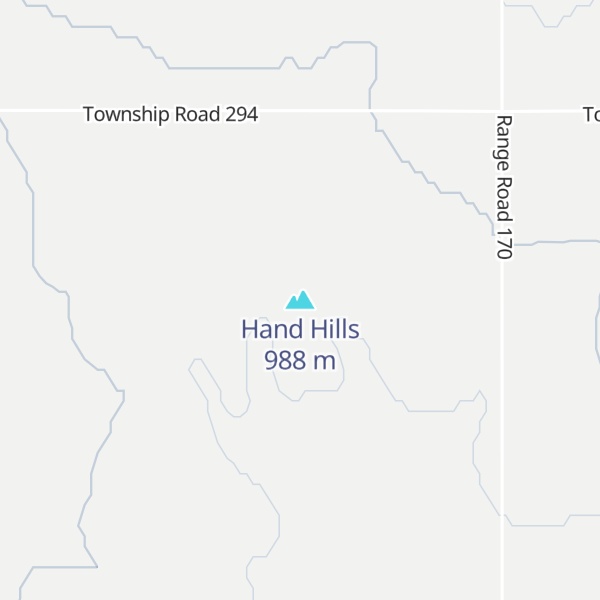 Map of Hand Hills