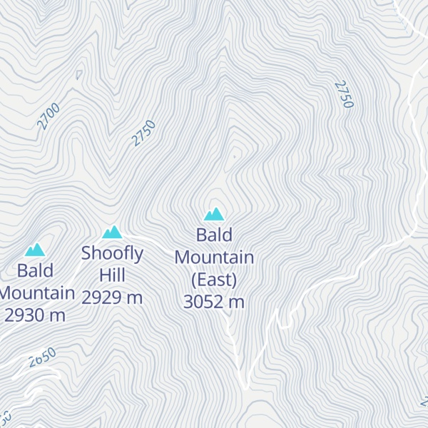 Map of Bald Mountain (East)