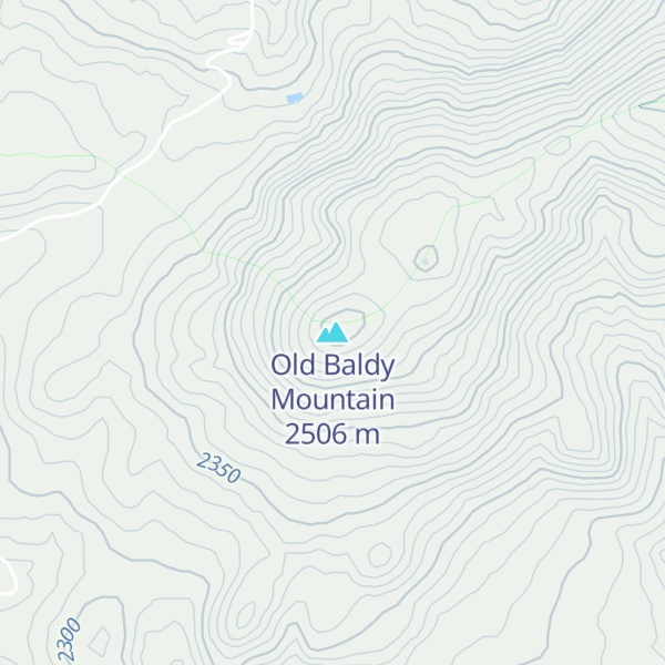 Map of Old Baldy Mountain