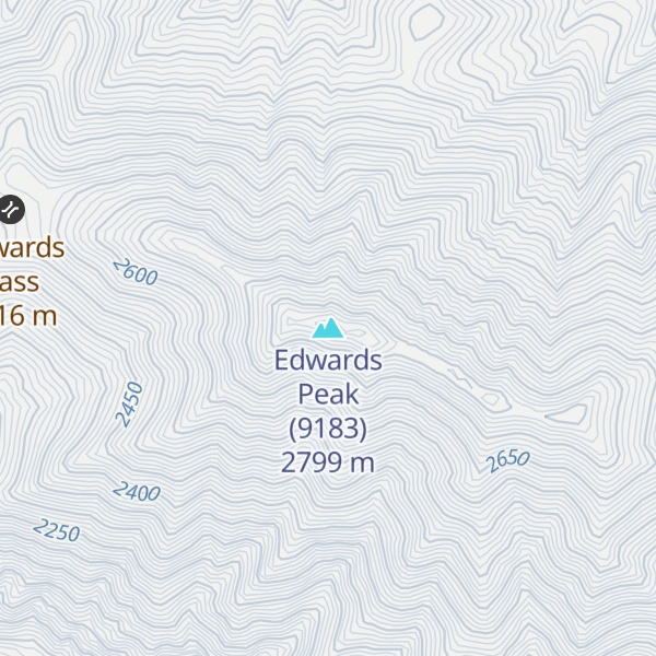 Map of Edwards Peak (9183)