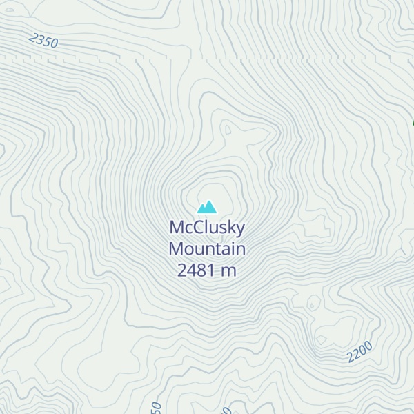 Map of McClusky Mountain
