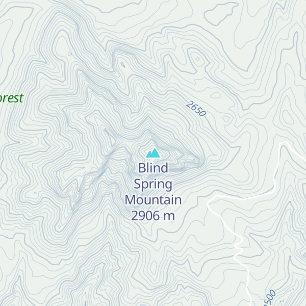 Map of Blind Spring Mountain