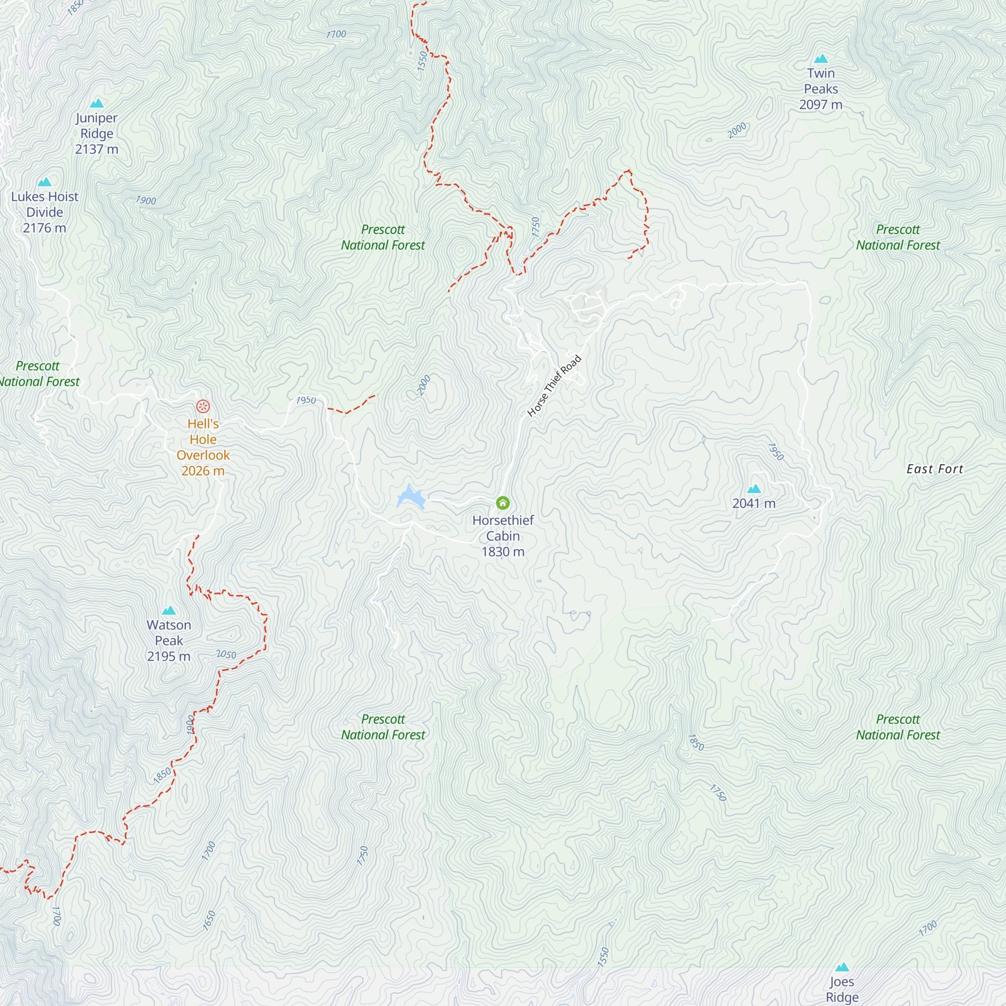 Horsethief Cabin map