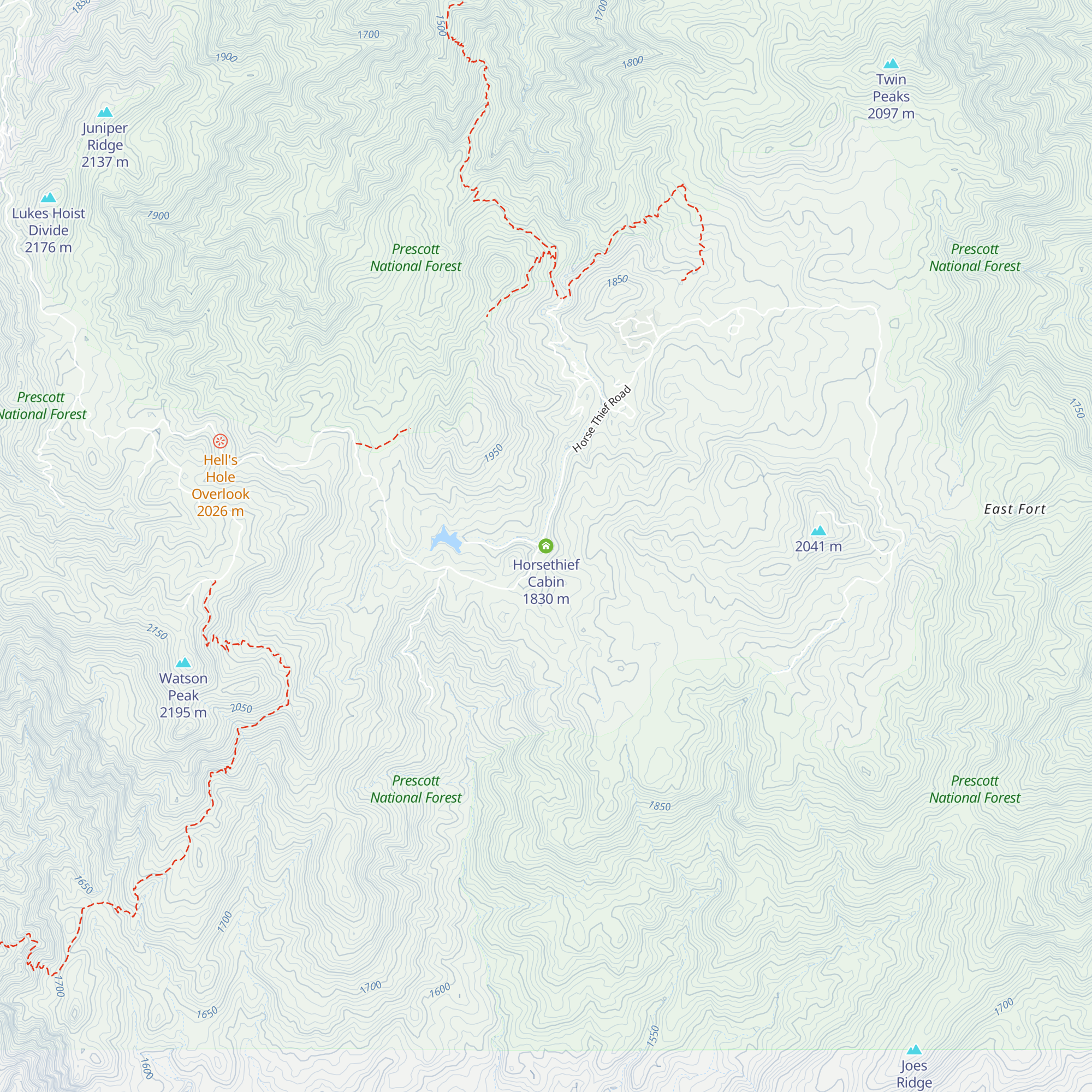Horsethief Cabin map