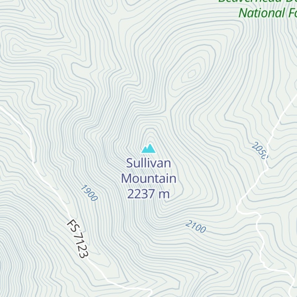 Map of Sullivan Mountain