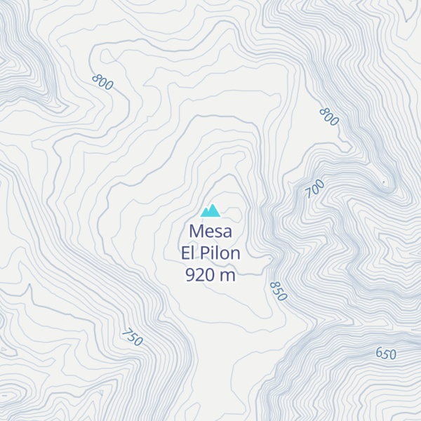 Map of Mesa El Pilon