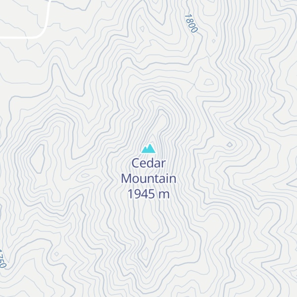 Map of Cedar Mountain