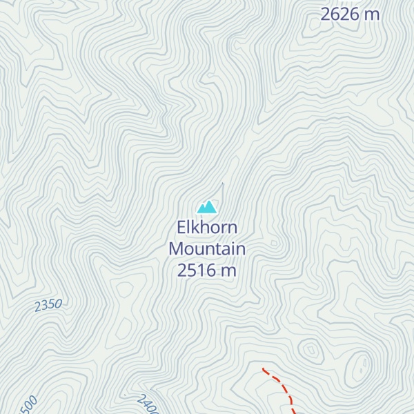 Map of Elkhorn Mountain