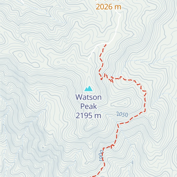 Map of Watson Peak