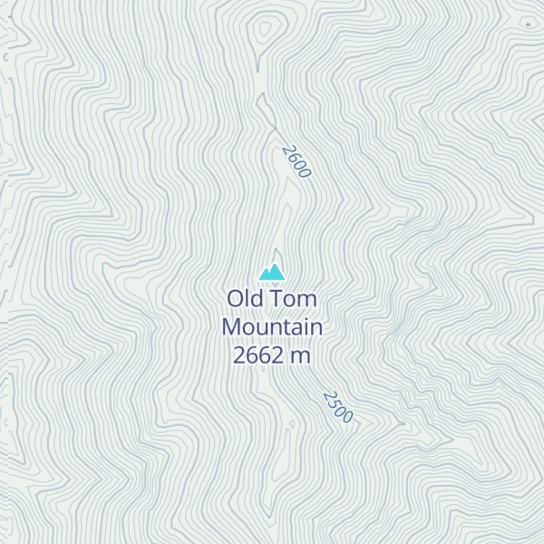 Map of Old Tom Mountain